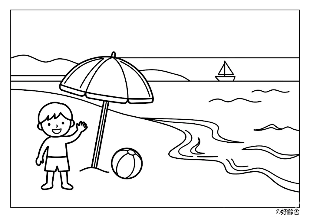 海水浴 (1)の下絵