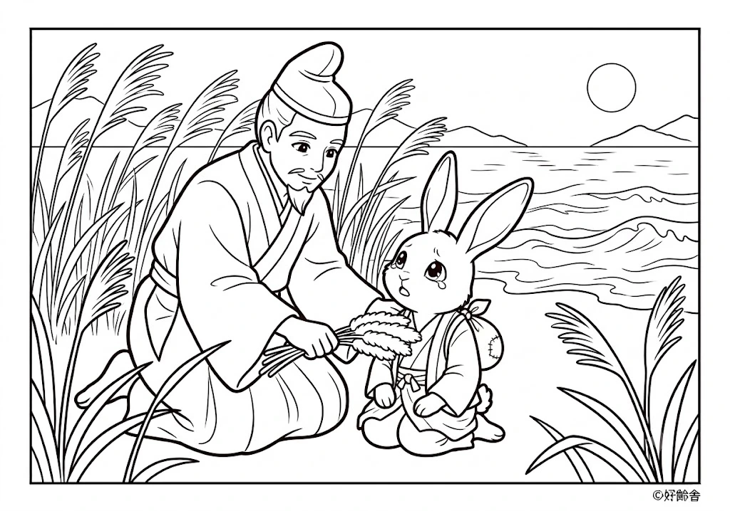 日本の昔話：因幡の白兎（その三）