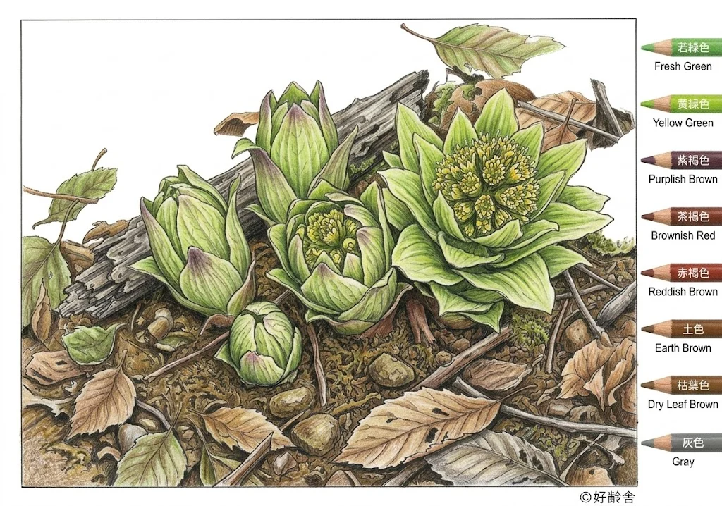 Colored Coloring book of butterbur coloring page example