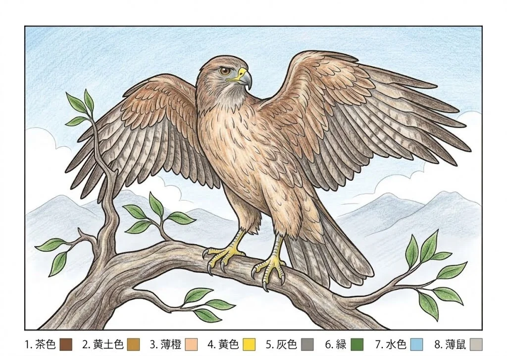 Hawk colored example