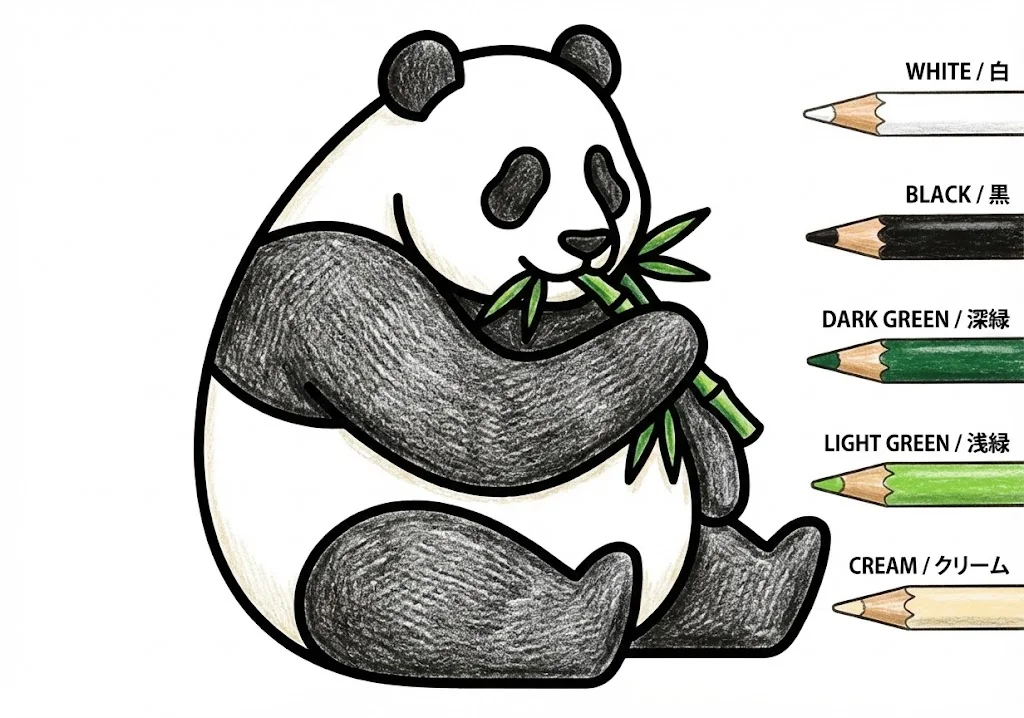 Panda colored