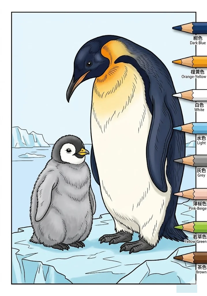 Penguin colored example