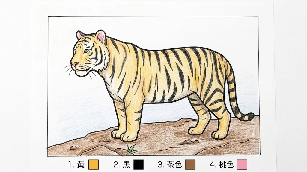 Tiger colored