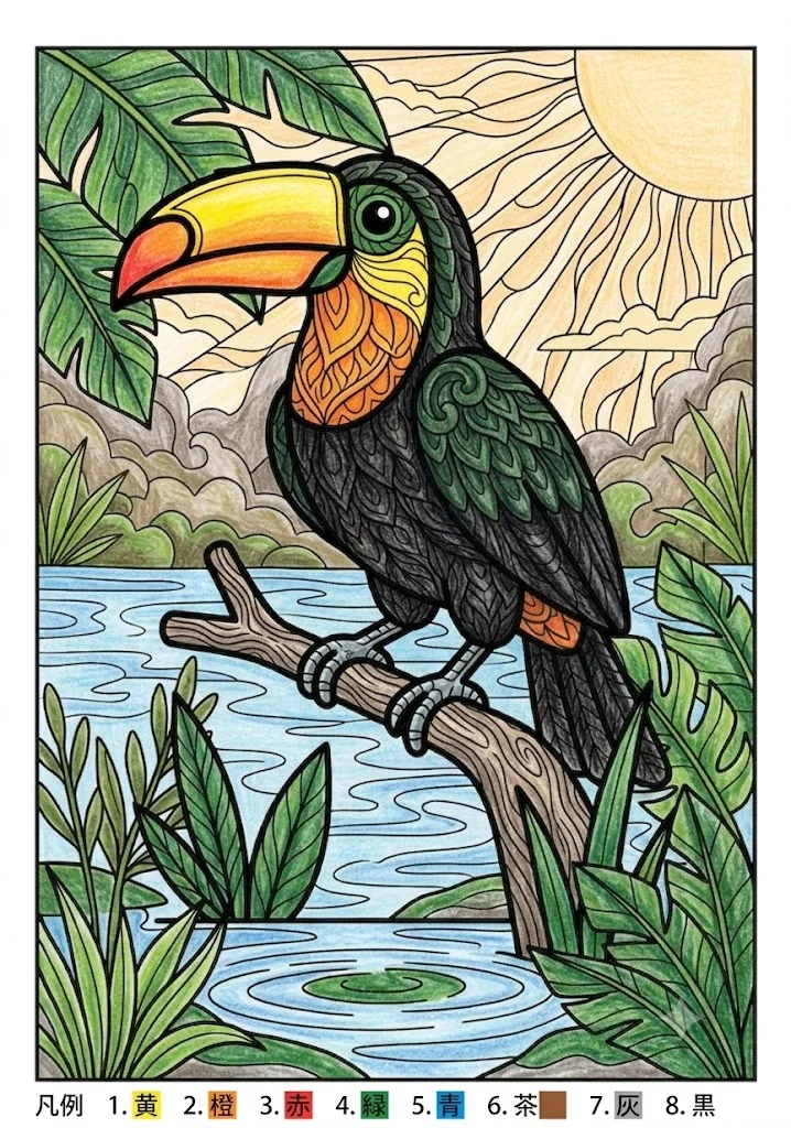 Toucan colored example