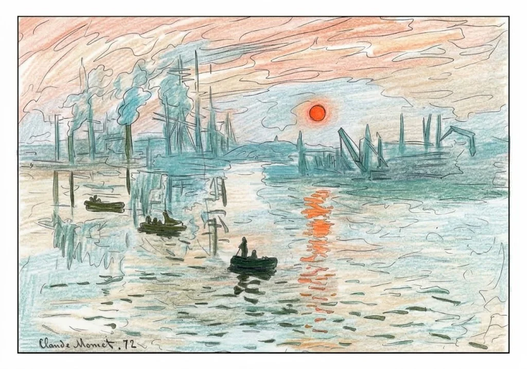 Impression, Sunrise colored example