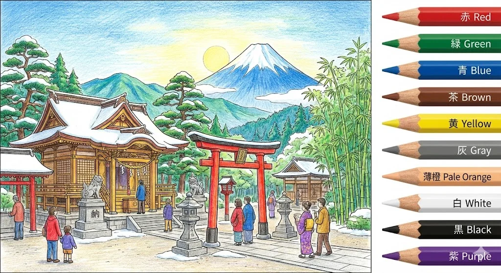 Oshougatsu — New Year design 3 colored