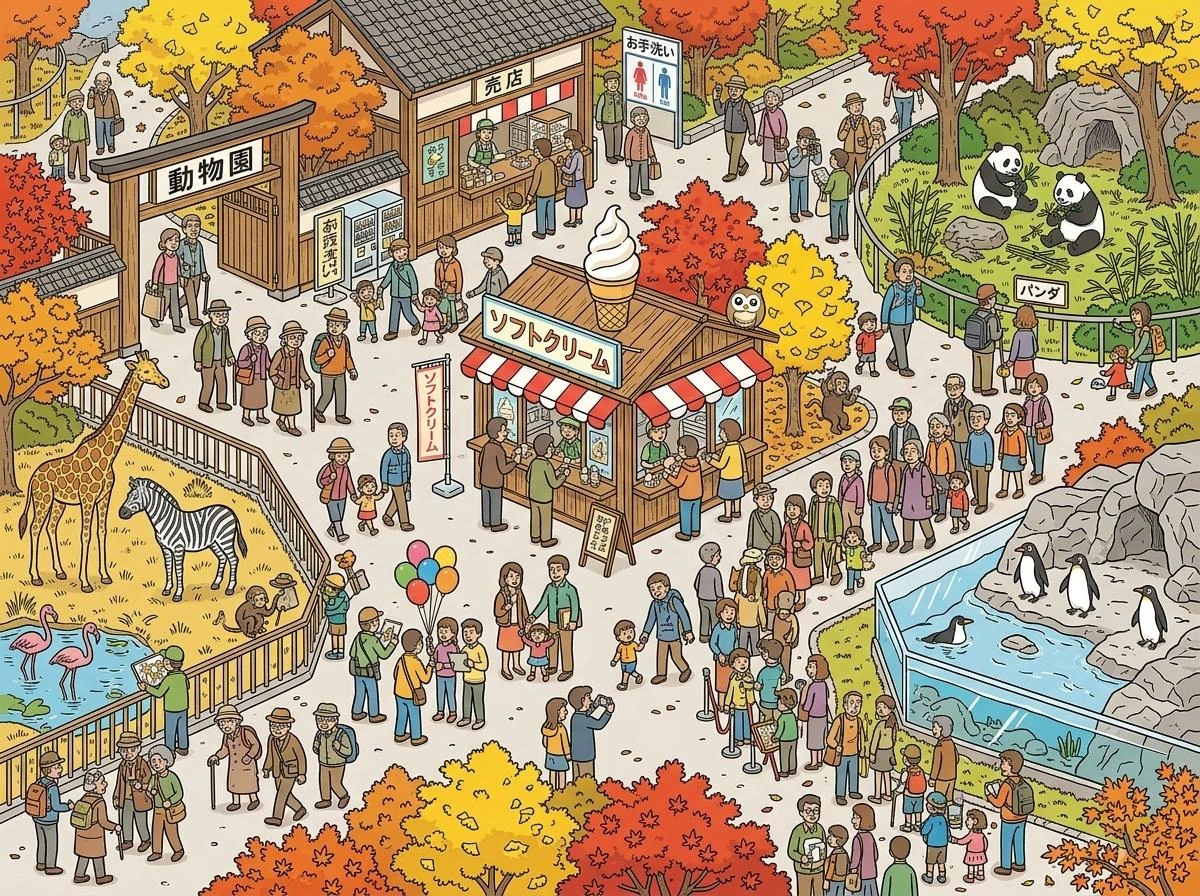 Free Picture Puzzle: Autumn Maze Zoo & Sky Walkway