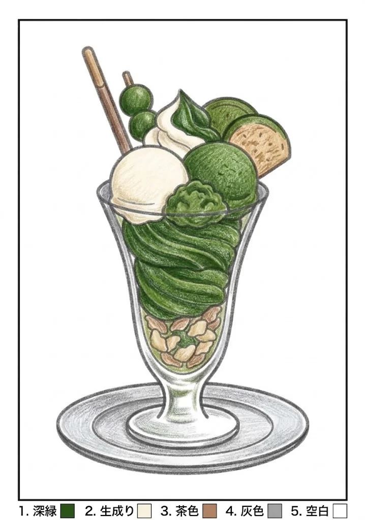 Matcha Parfait colored sample