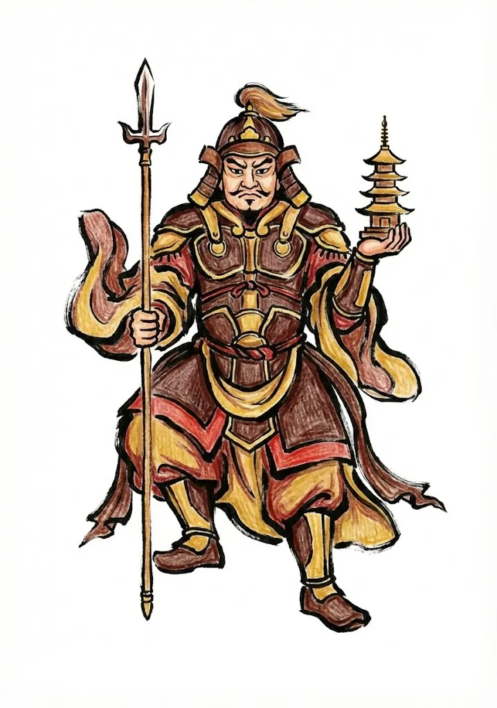 Bishamonten colored