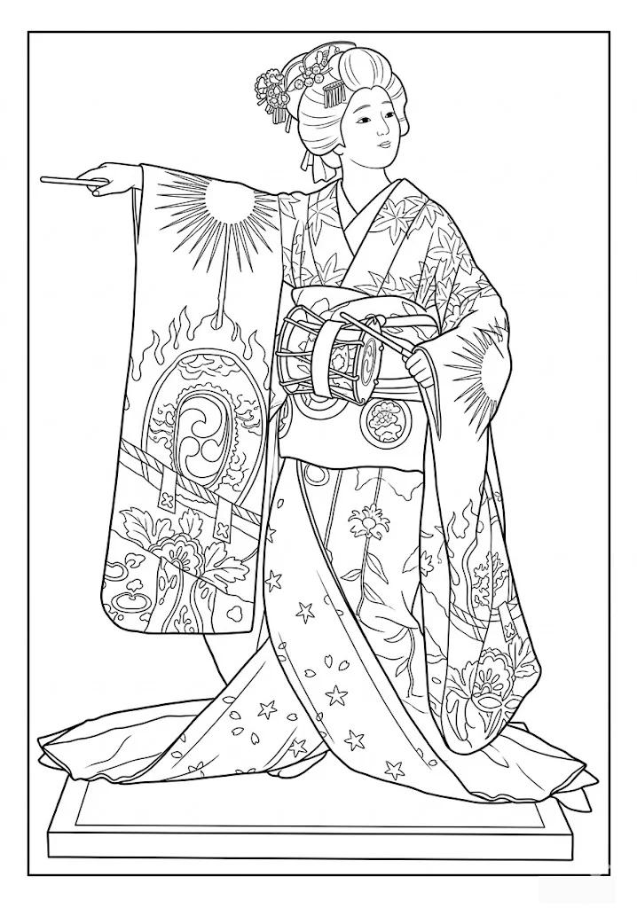 Standing Japanese Doll
