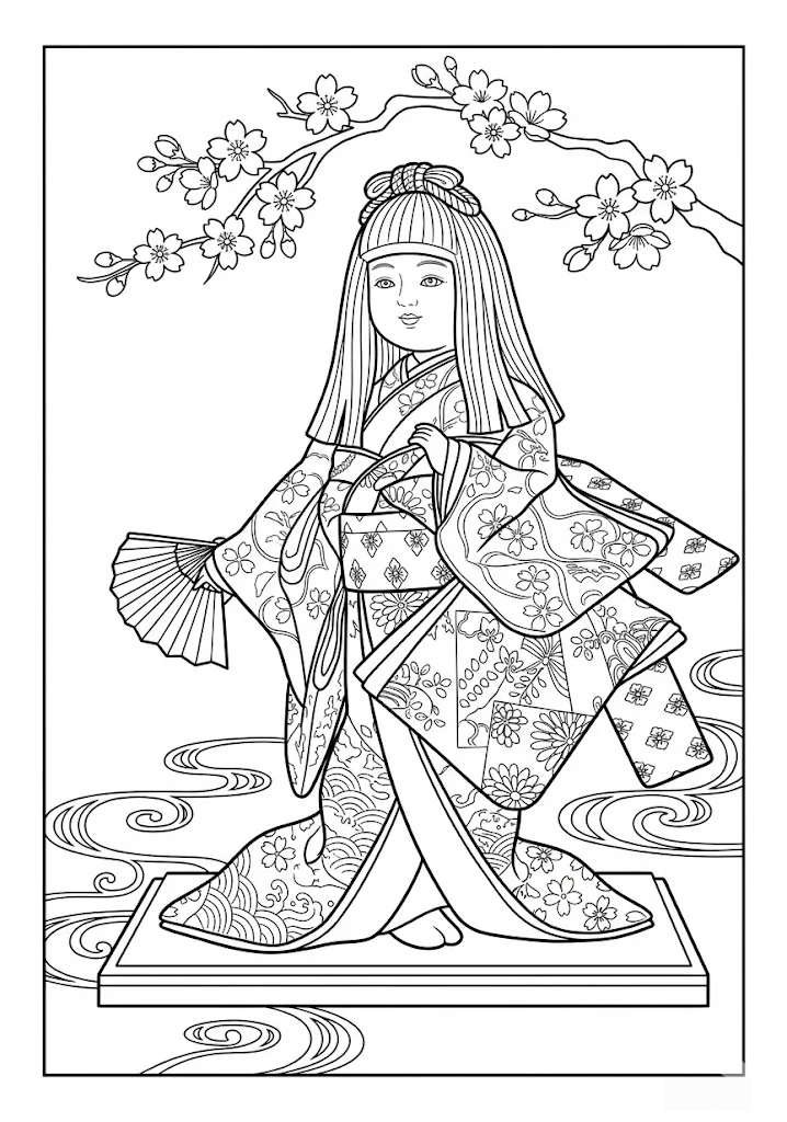 Seated Japanese Doll