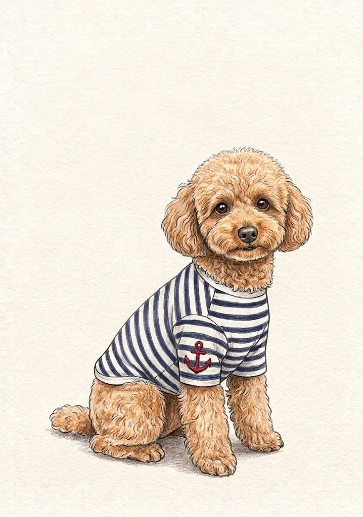 Dressed-Up Toy Poodle colored