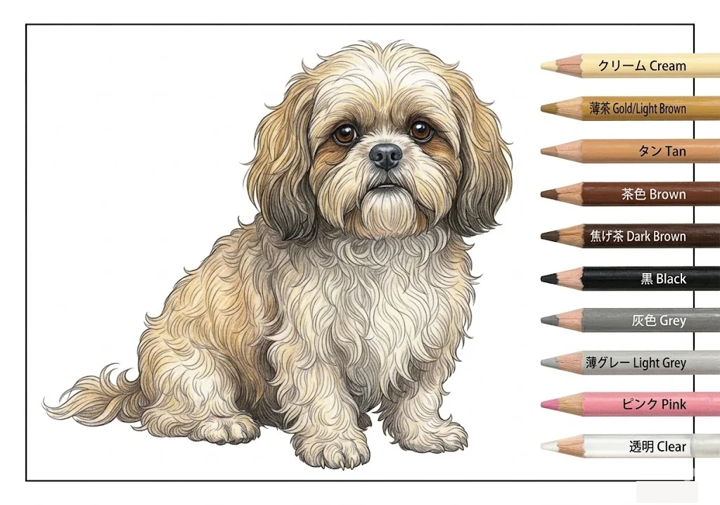 Shih Tzu colored