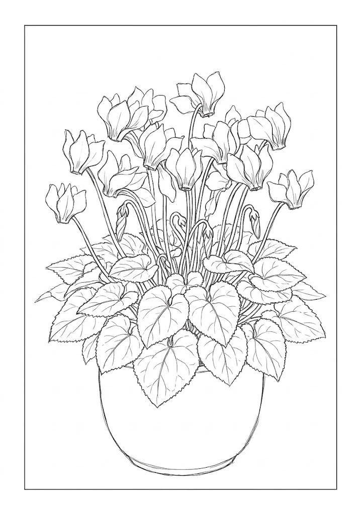 Printable Cosmos coloring book coloring page for seniors