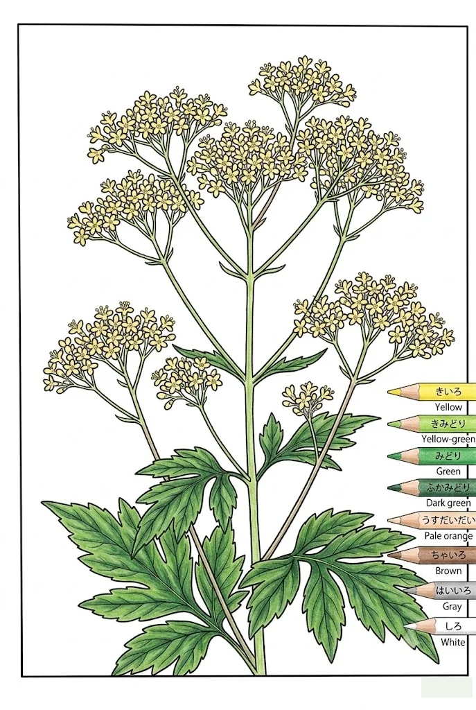 Colored Golden Lace coloring book coloring page example