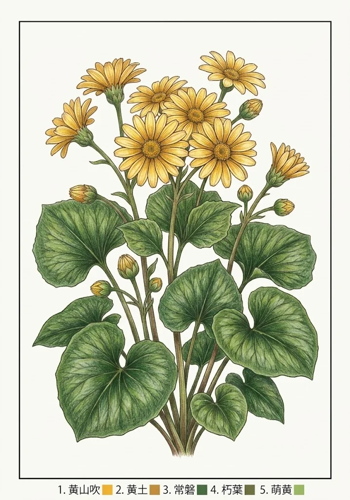 Colored Leopard Plant coloring book coloring page example
