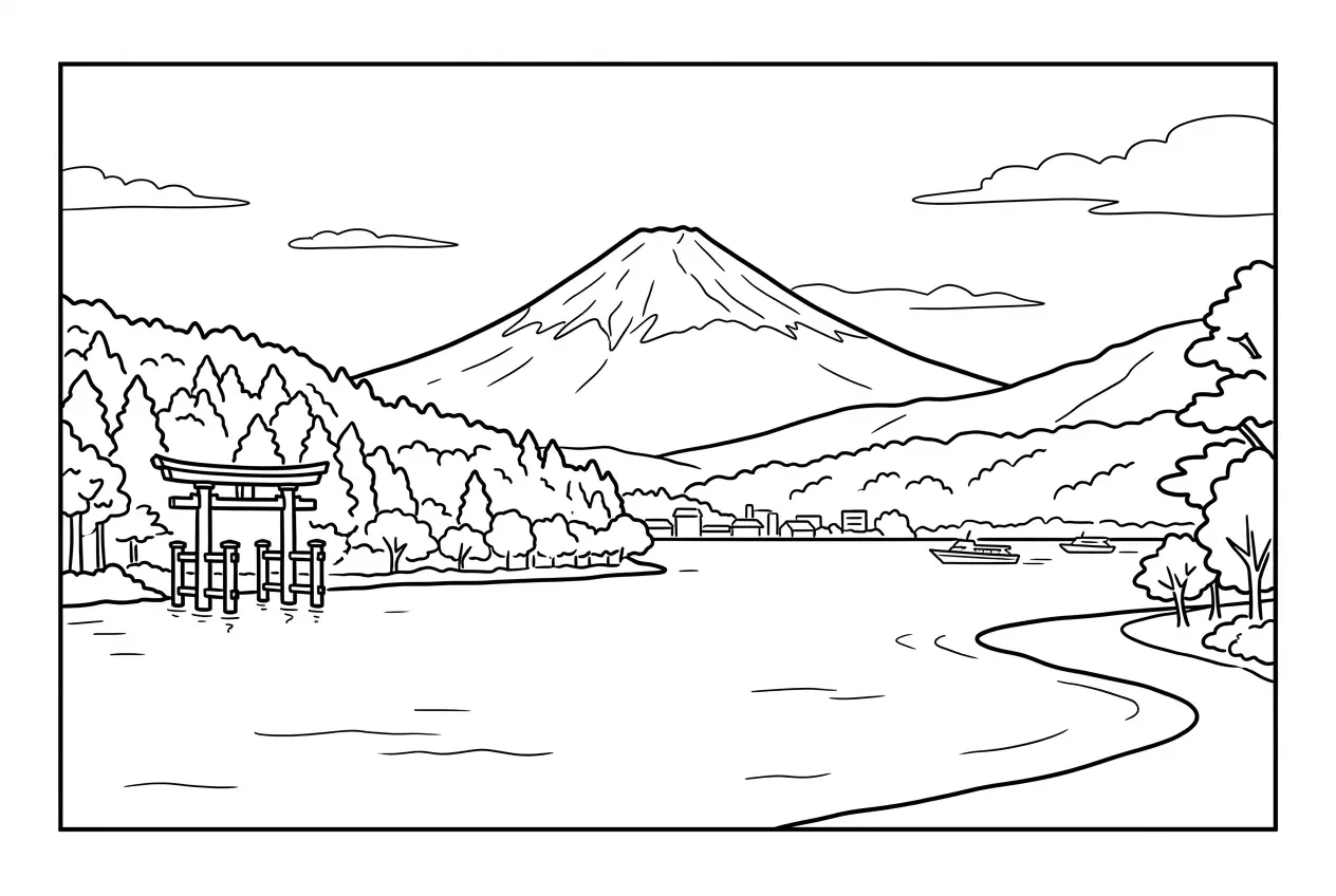 Hakone coloring page
