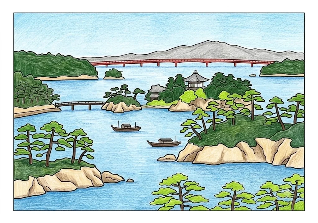 Matsushima colored sample