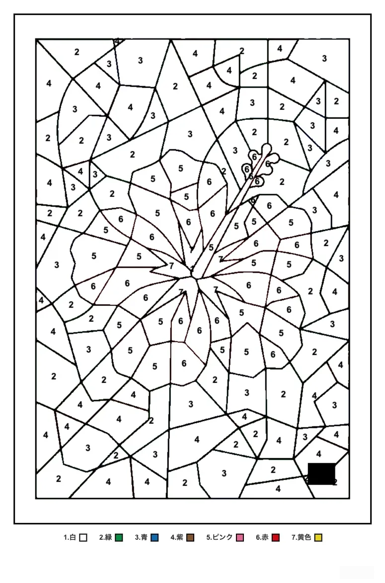 Coloriage casse-tête imprimable Hibiscus pour seniors