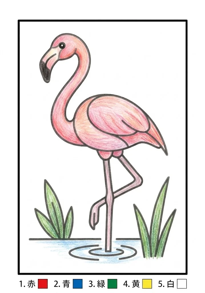 Flamingo — ausgemalt