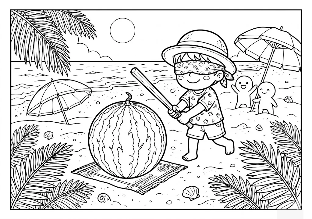 Suikawari — Das Melonenschlagen — Motiv 3