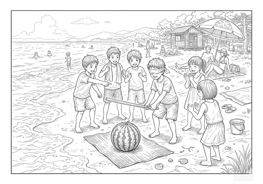 Suikawari — Das Melonenschlagen — Motiv 4