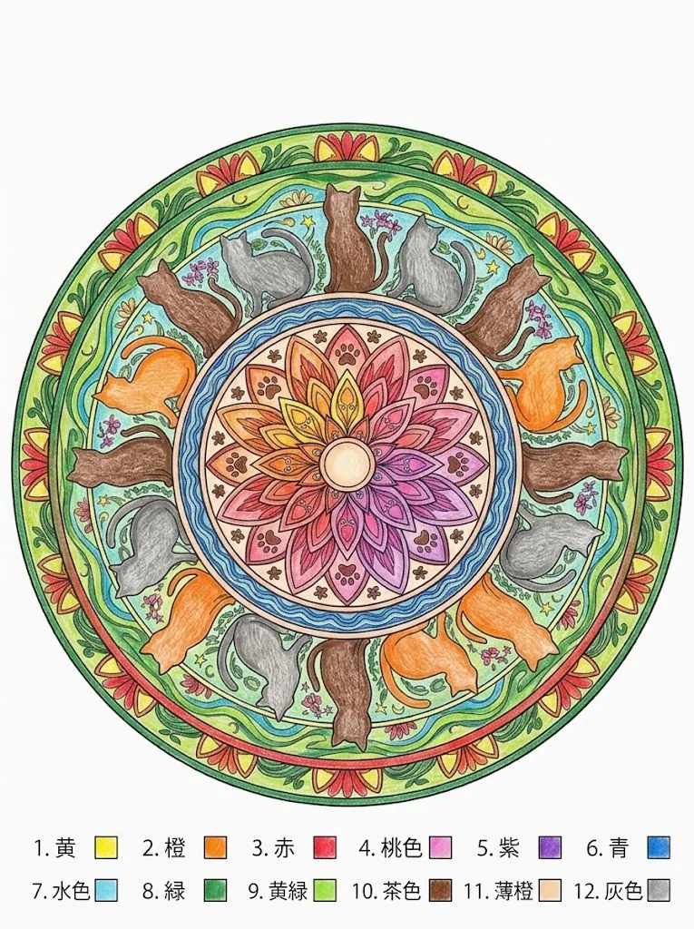 Katzen-Mandala — Meister
