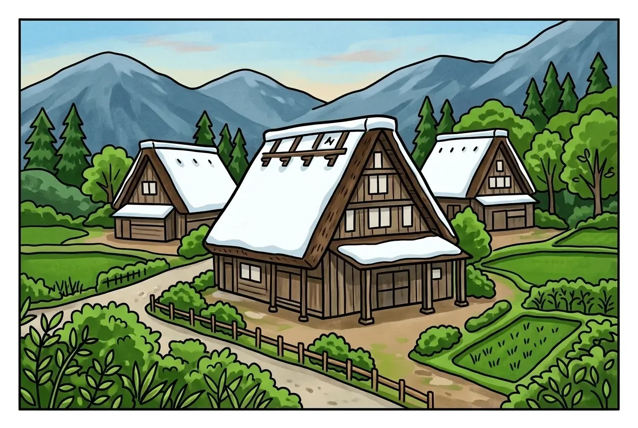 Shirakawa — Farbvorlage
