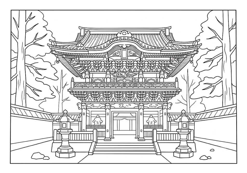 Toshogushrine — Ausmalbild