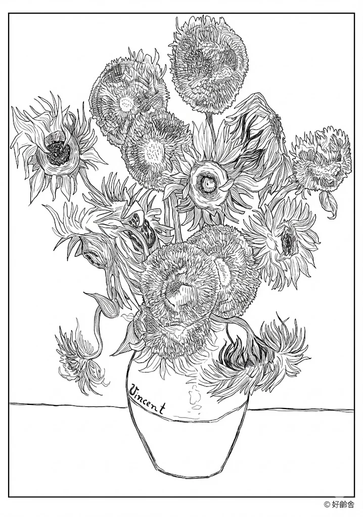 ゴッホの塗り絵