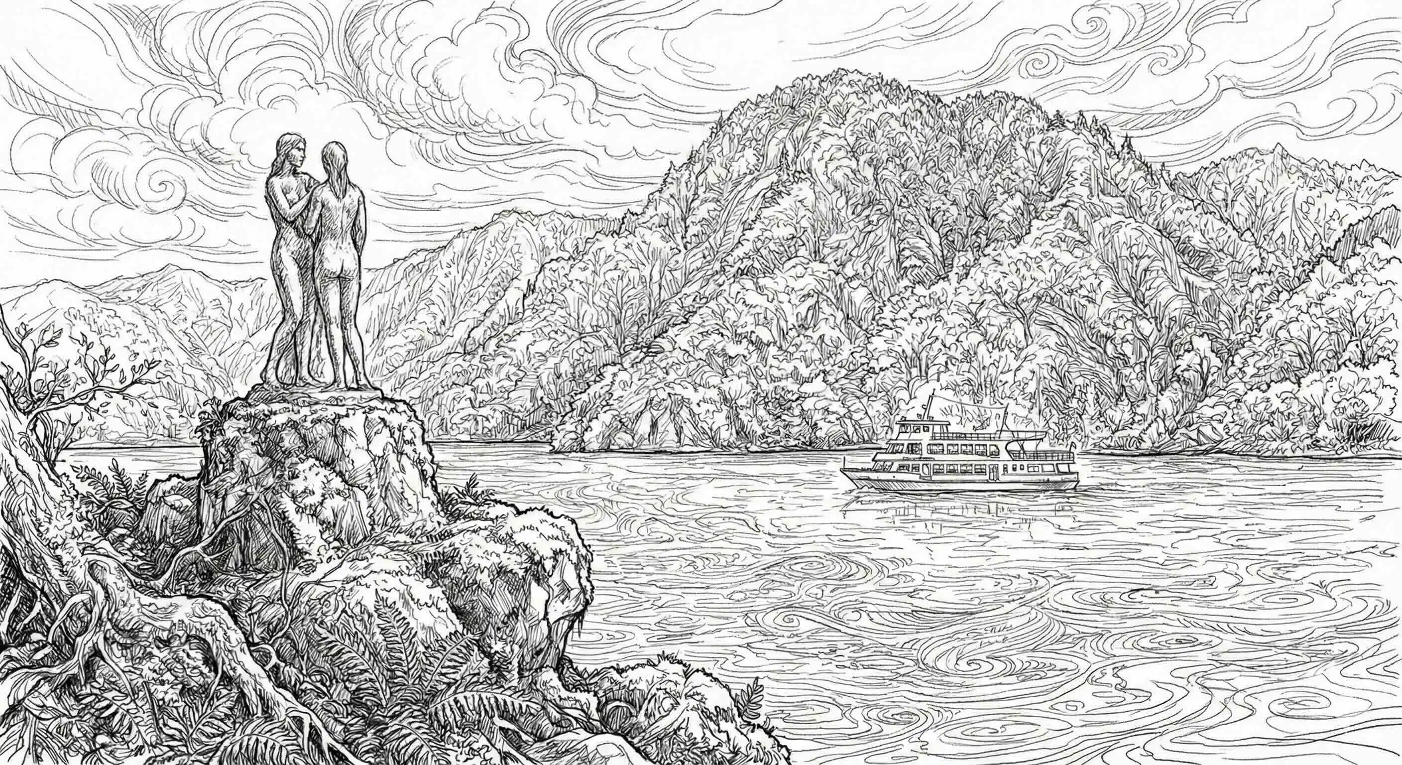 十和田の塗り絵