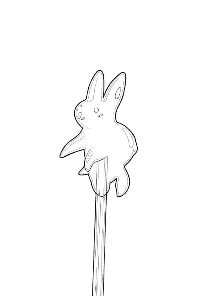 飴細工（うさぎ）の塗り絵（下絵）