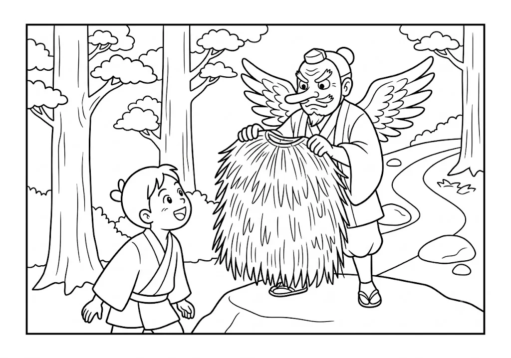 日本の昔話：天狗の隠れ蓑（その一）