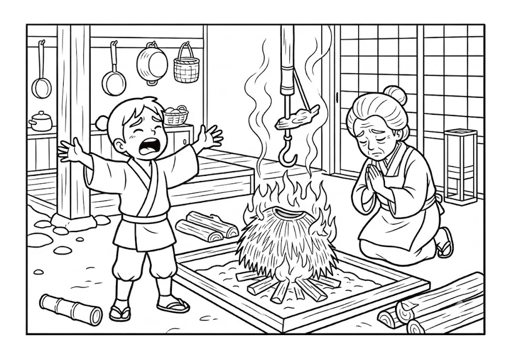 日本の昔話：天狗の隠れ蓑（その四）