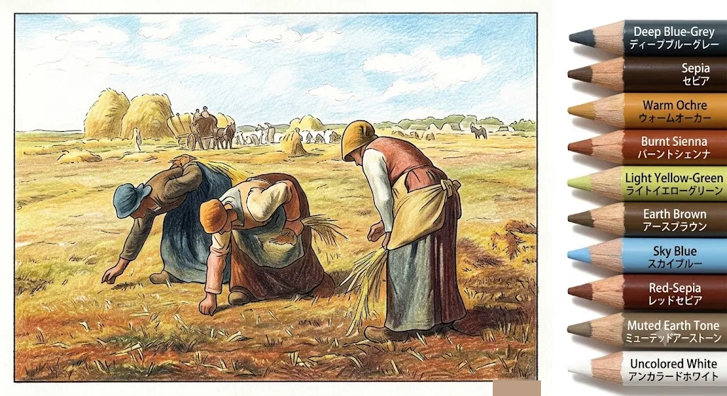 이삭 줍는 사람들 색칠본