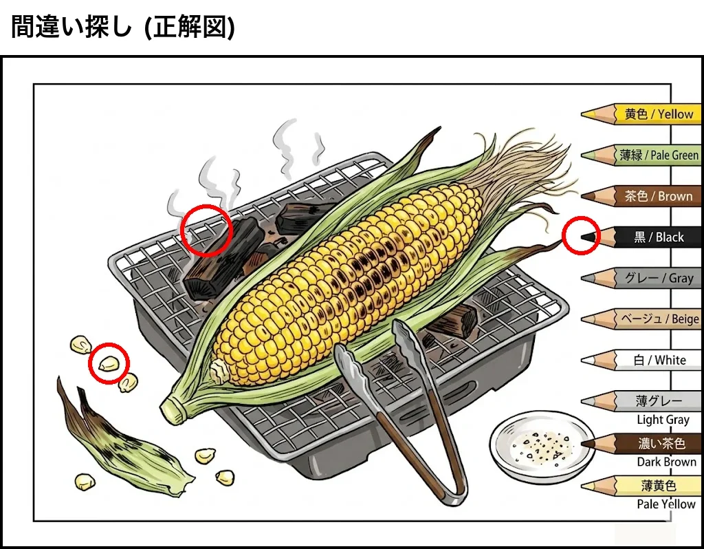 옥수수 틀린그림찾기 정답