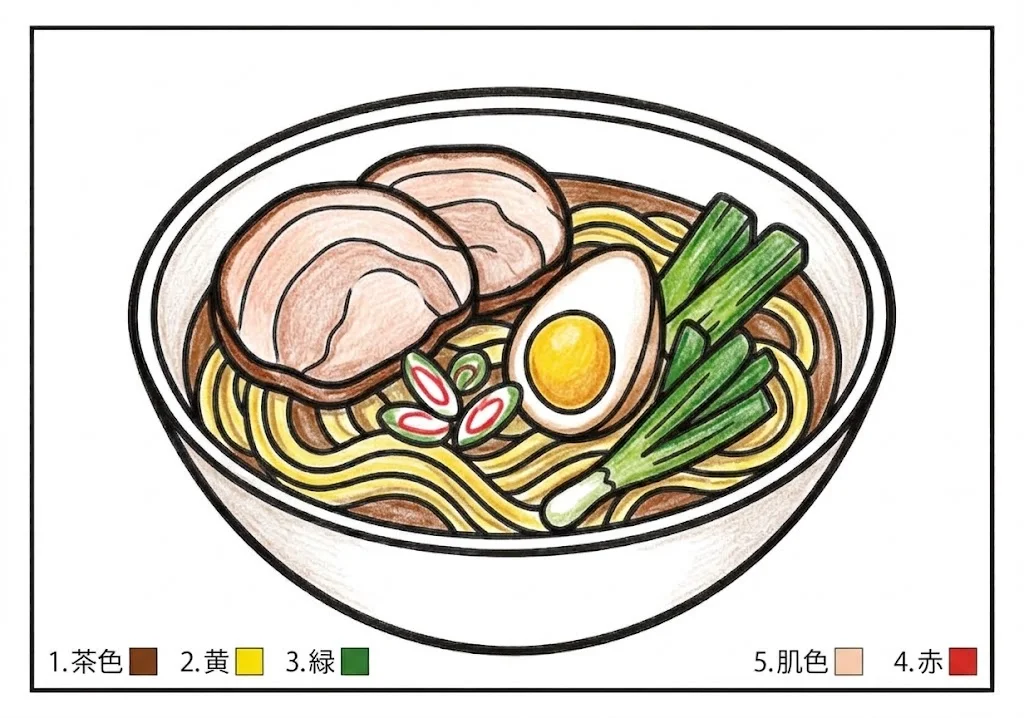 Ramen colored sample