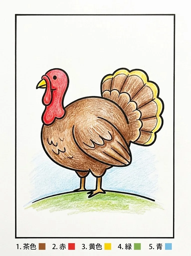 Exemplo colorido do livro de colorir de Peru