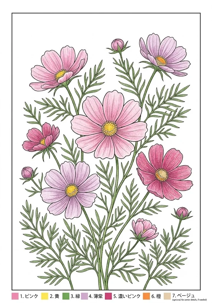 Ejemplo coloreado del libro de colorear de Cosmos