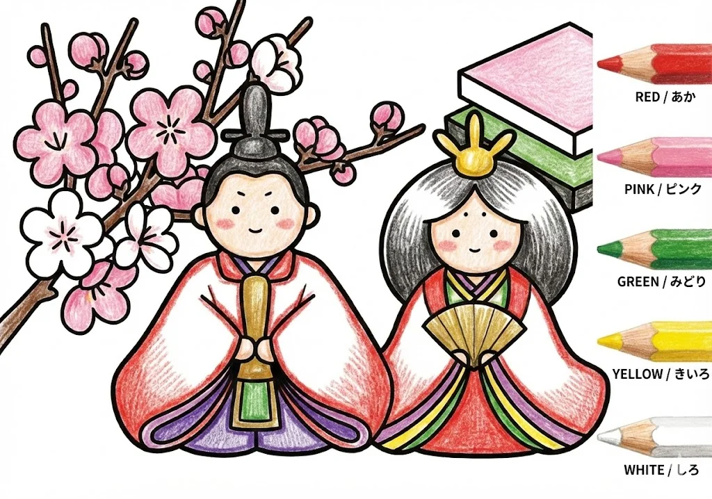 雛祭 — 女兒節 — 上色範例
