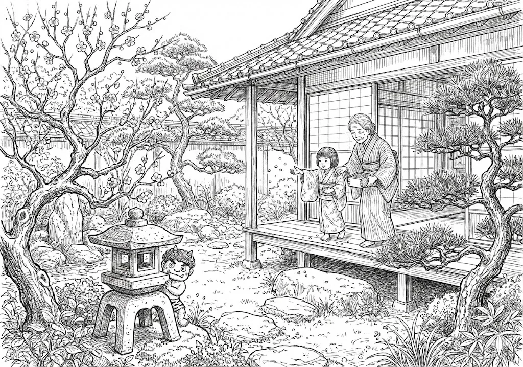 撒豆儀式（節分） — 圖案3