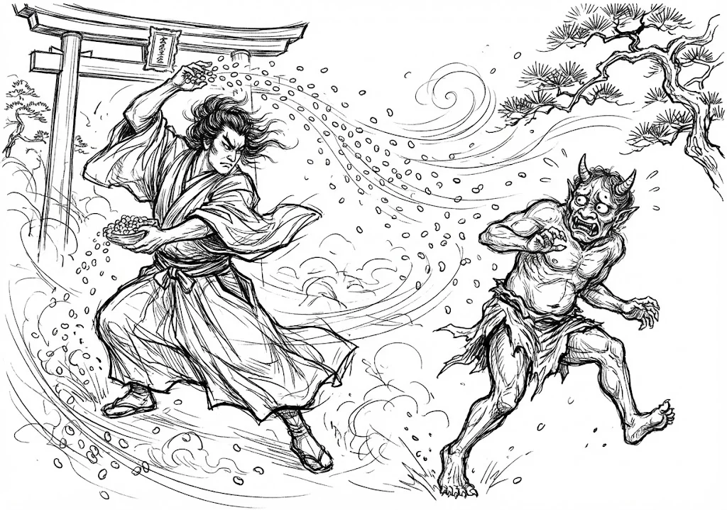 撒豆儀式（節分） — 圖案4