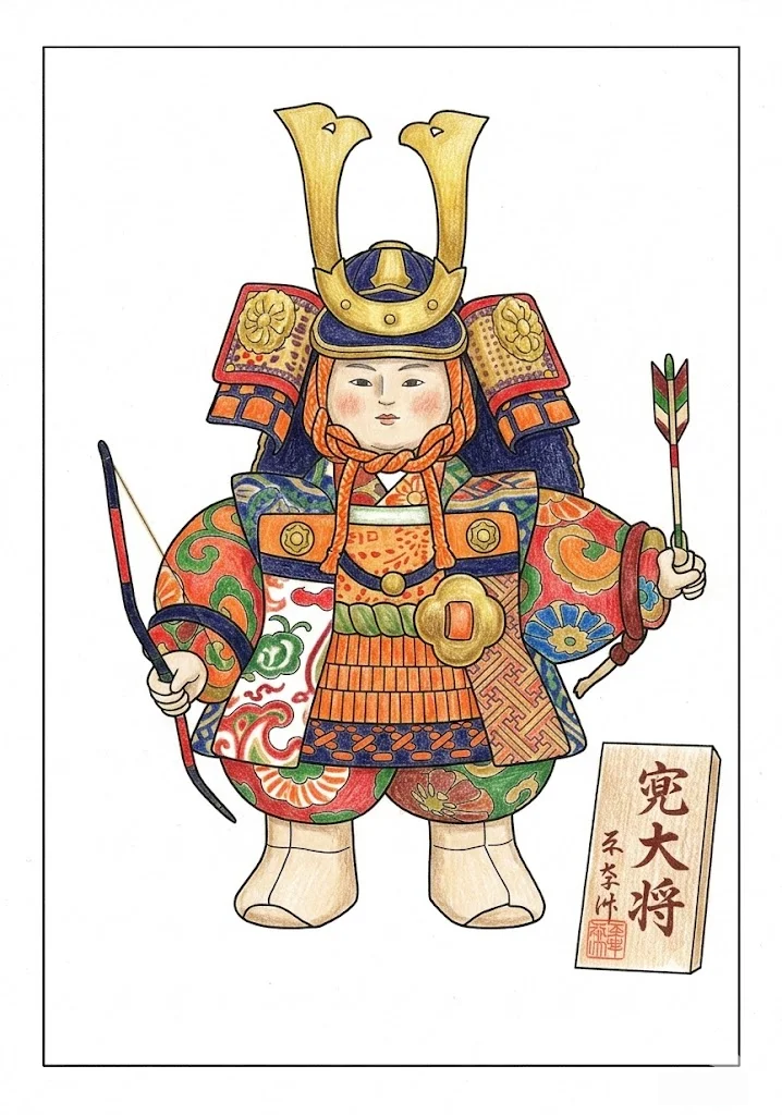 完成上色範例：兜與鎧甲