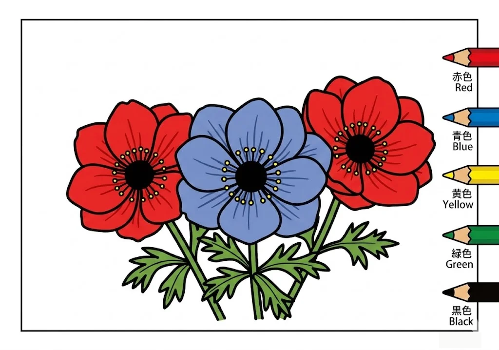 銀蓮花 — 完成上色範例