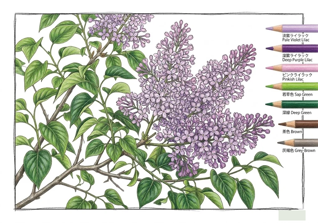 紫丁香 — 完成上色範例