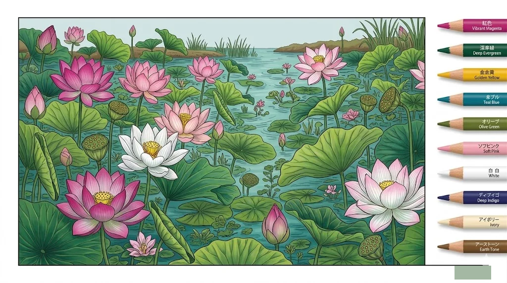 蓮花 — 完成上色範例