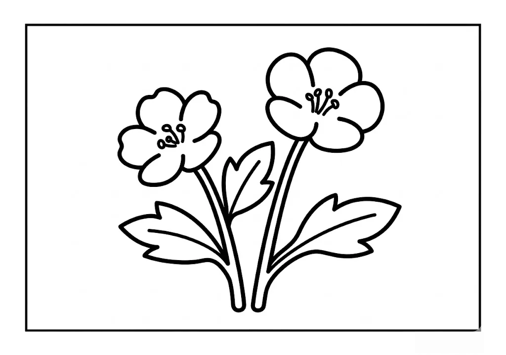 藍星花海 — 給銀髮族的可列印著色圖
