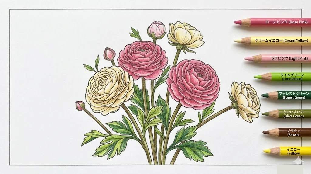陸蓮花 — 完成上色範例