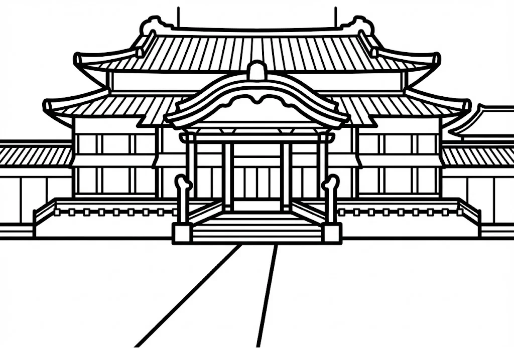 首里城 — 著色圖