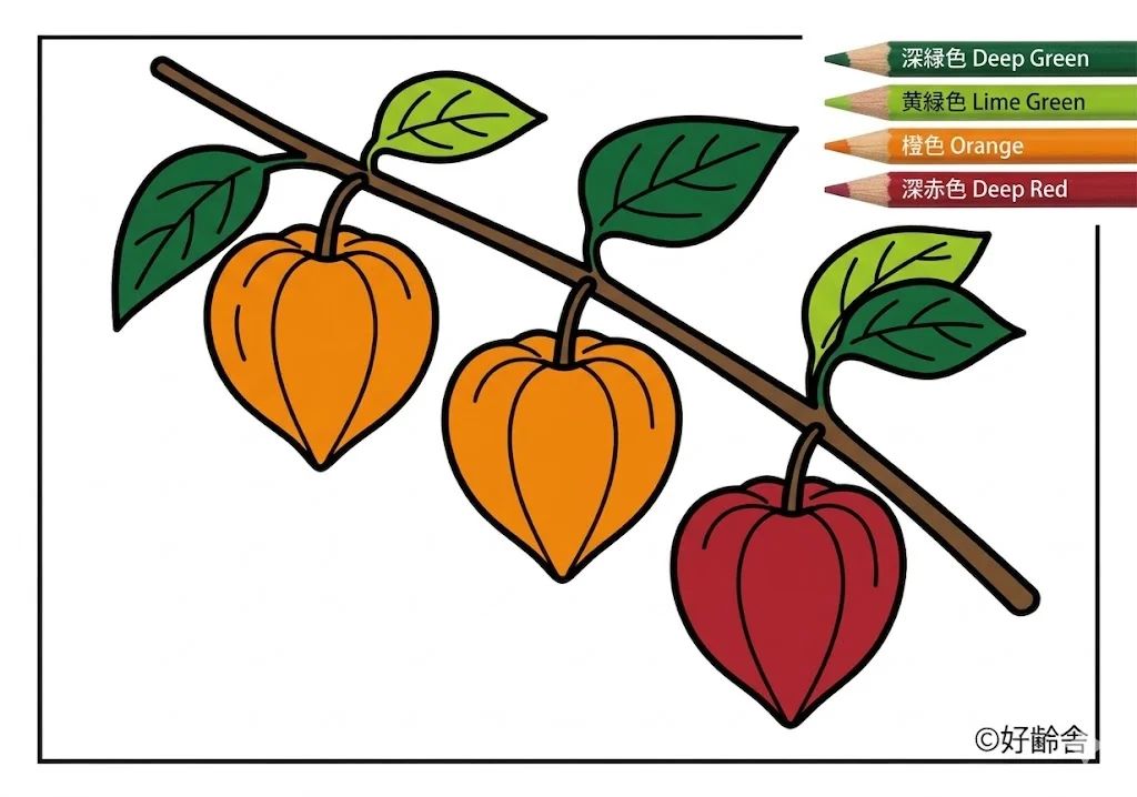 酸漿（燈籠草） — 已上色